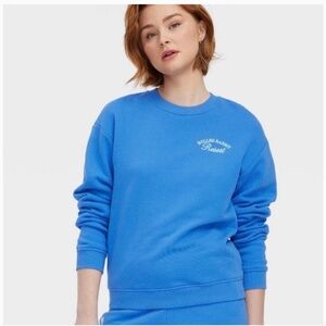 Roller Rabbit for Target Vibrant Blue Crewneck Resort Sweatshirt XXS